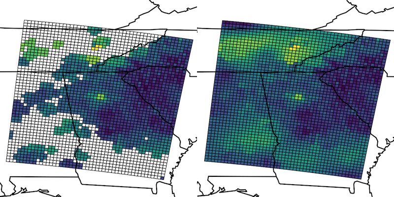 aerosol optical depth, observed and predicted